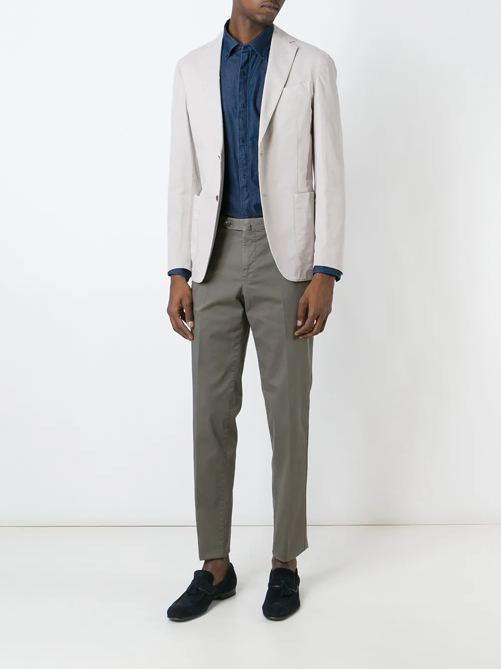 Boglioli single breasted fitted blazer Beige