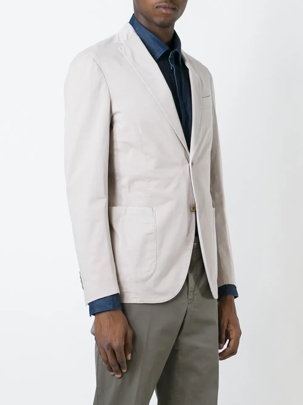 Boglioli single breasted fitted blazer Beige