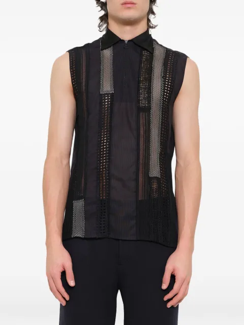 Lanvin sleeveless patchwork shirt