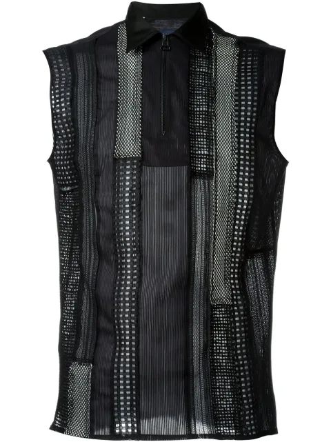 Lanvin sleeveless patchwork shirt