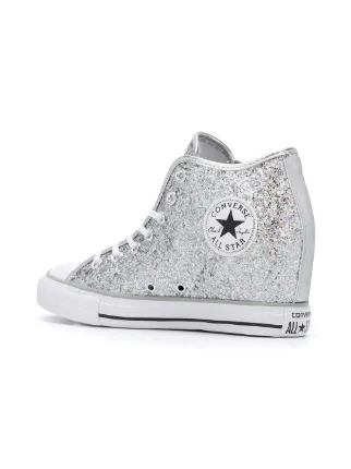 converse cuña plateadas converse cuña plateadas