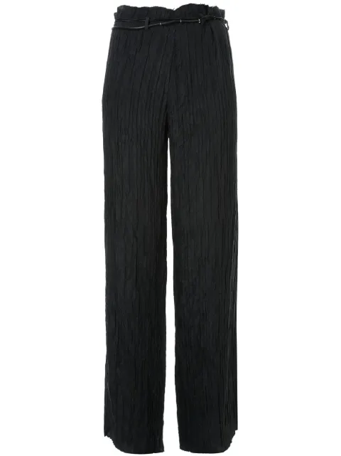 Ma+ belted wide-leg trousers