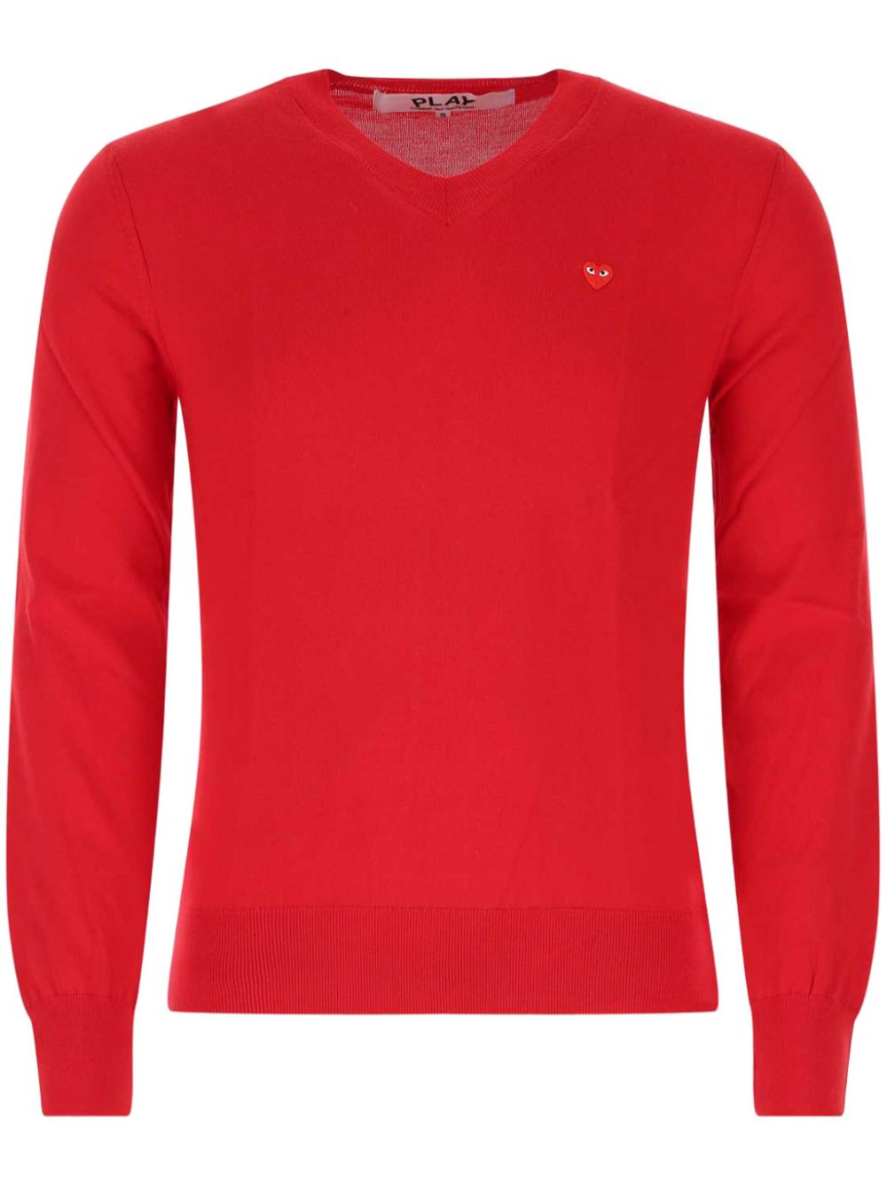 Comme Des Garçons Play heart-patch cotton sweater - Red