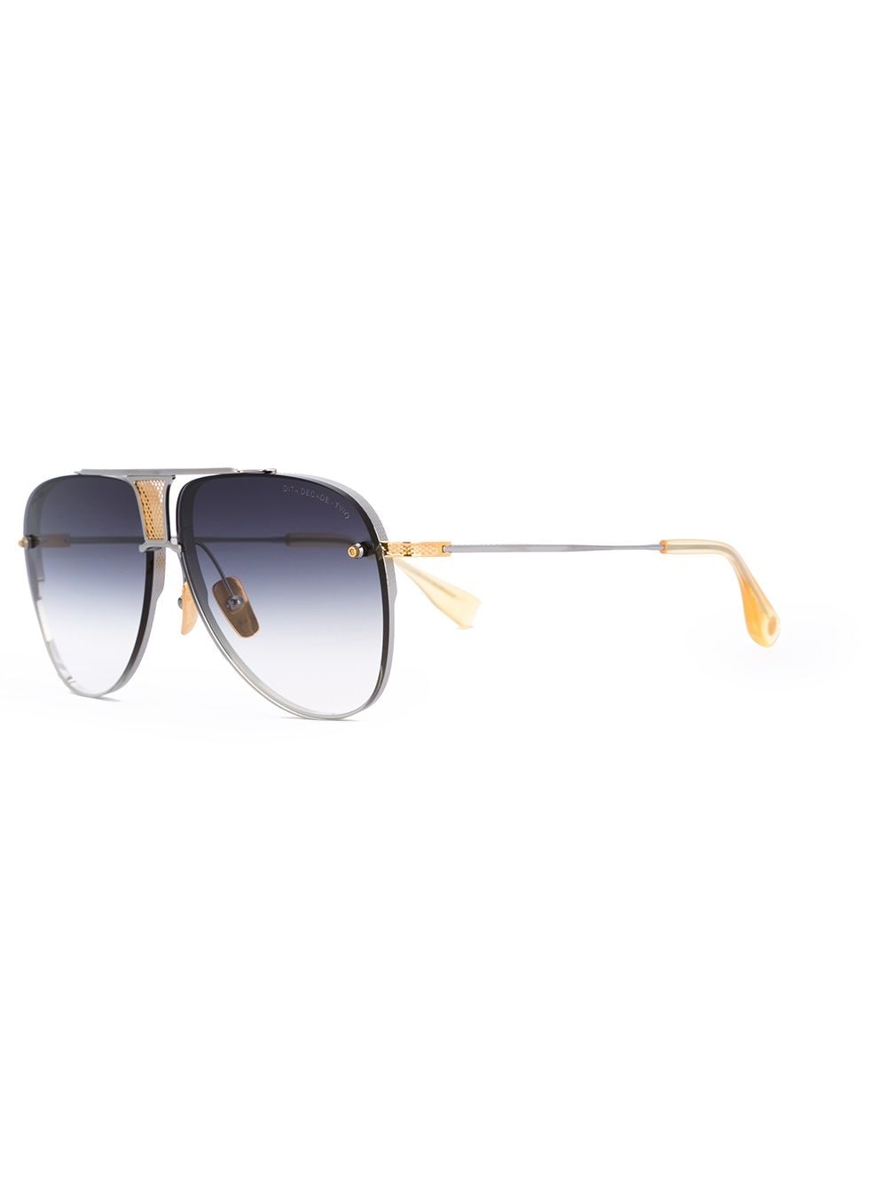 Shop Dita Eyewear 'decade Two' Sunglasses In Metallic