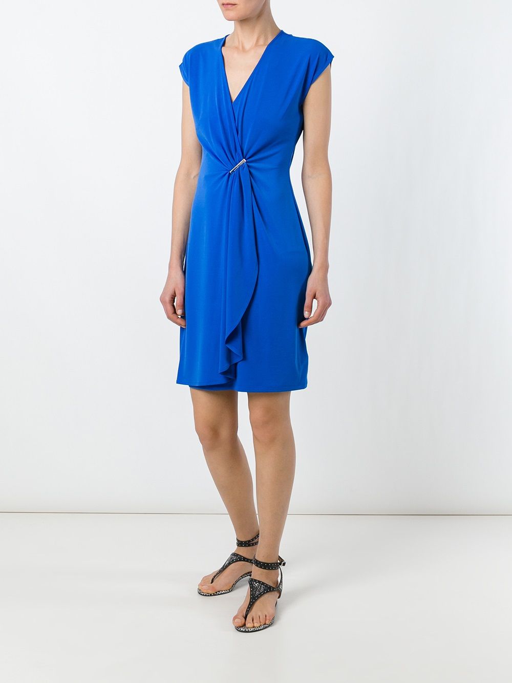 Michael Michael Kors Draped Front Fitted Dress - Farfetch