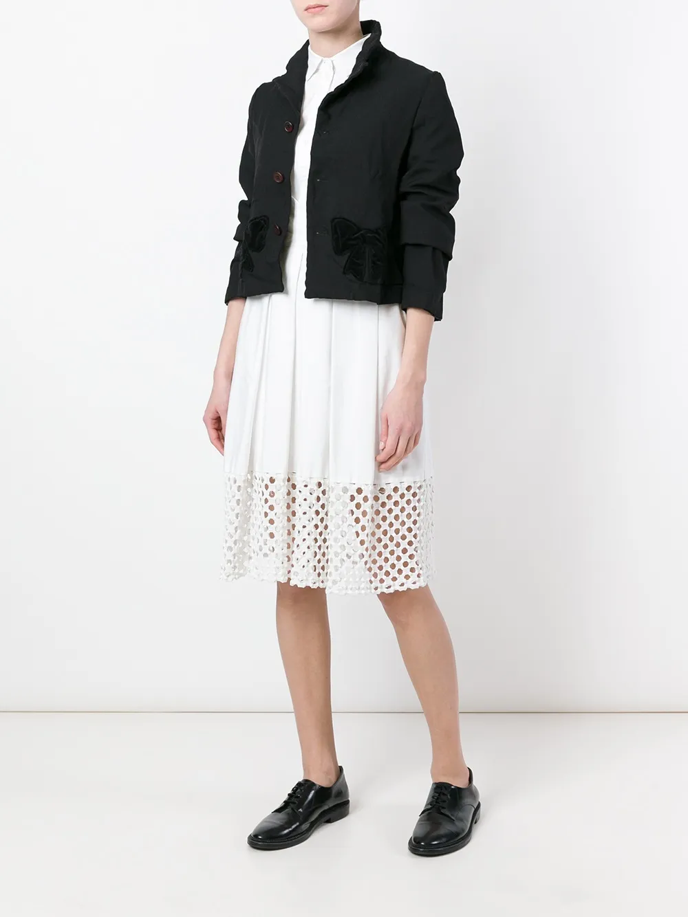  Comme Des Garçons Girl Bow Detail Jacket - Black 