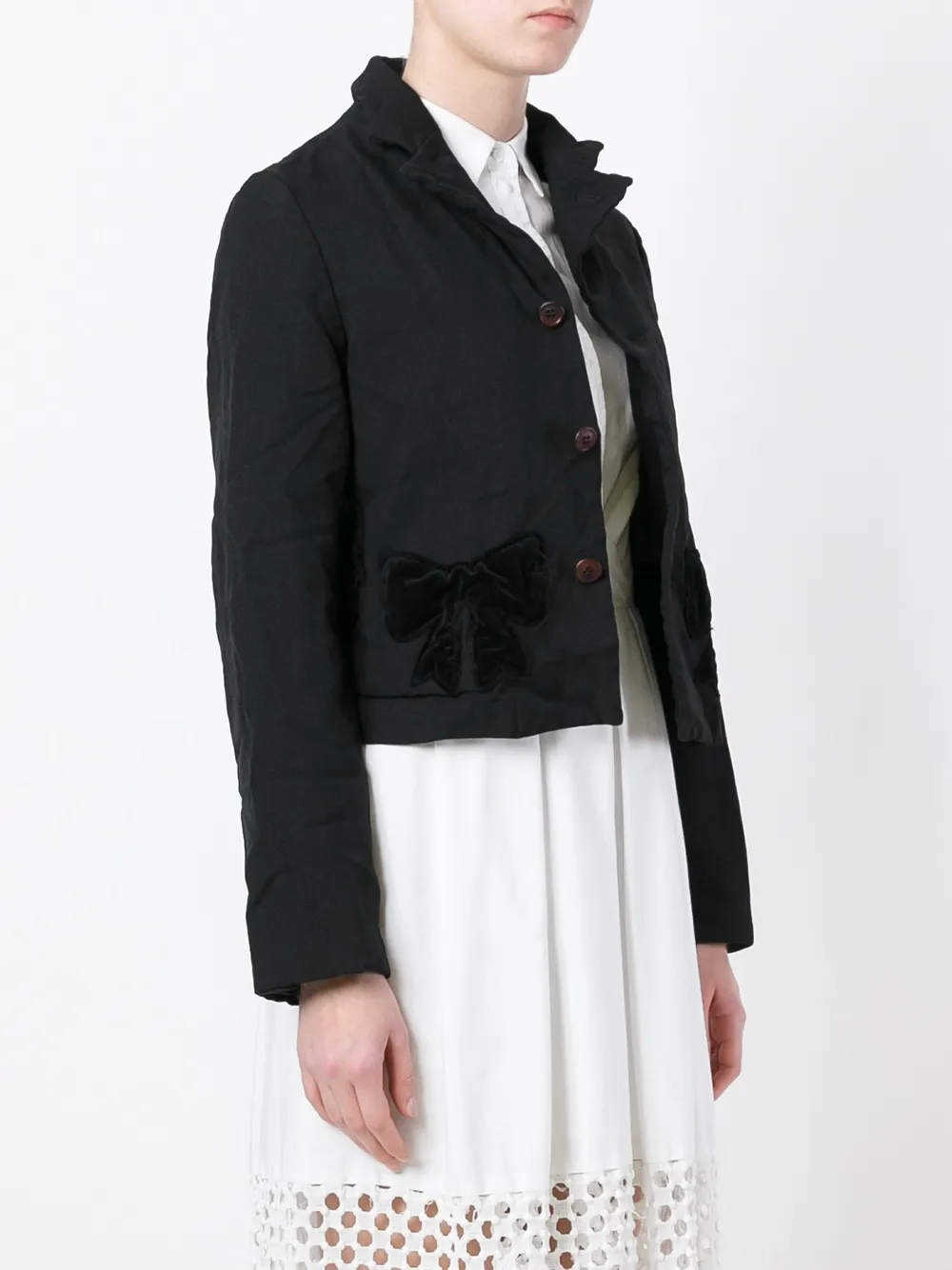  Comme Des Garçons Girl Bow Detail Jacket - Black 