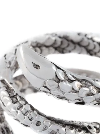 asclepios蛇形戒指