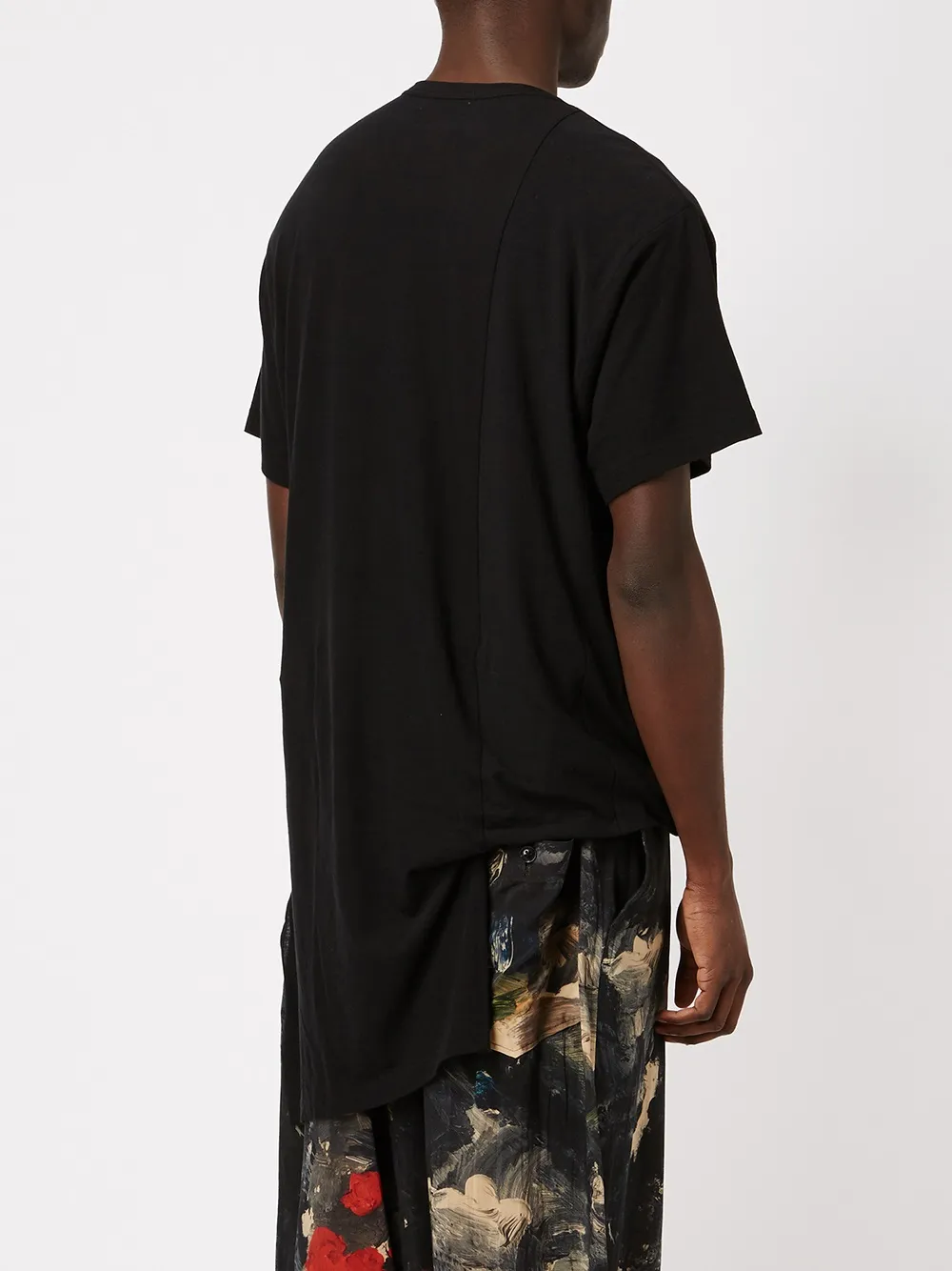 Yohji Yamamoto asymmetric T-shirt Zwart
