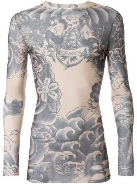 dsquared2 tattoo shirt