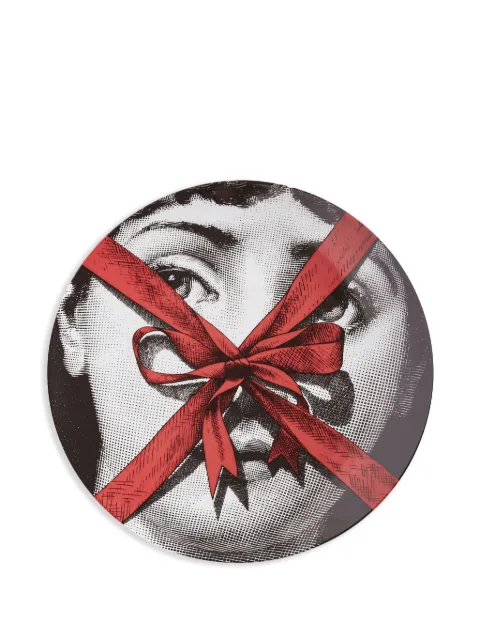 Fornasetti portrait and bow print plate