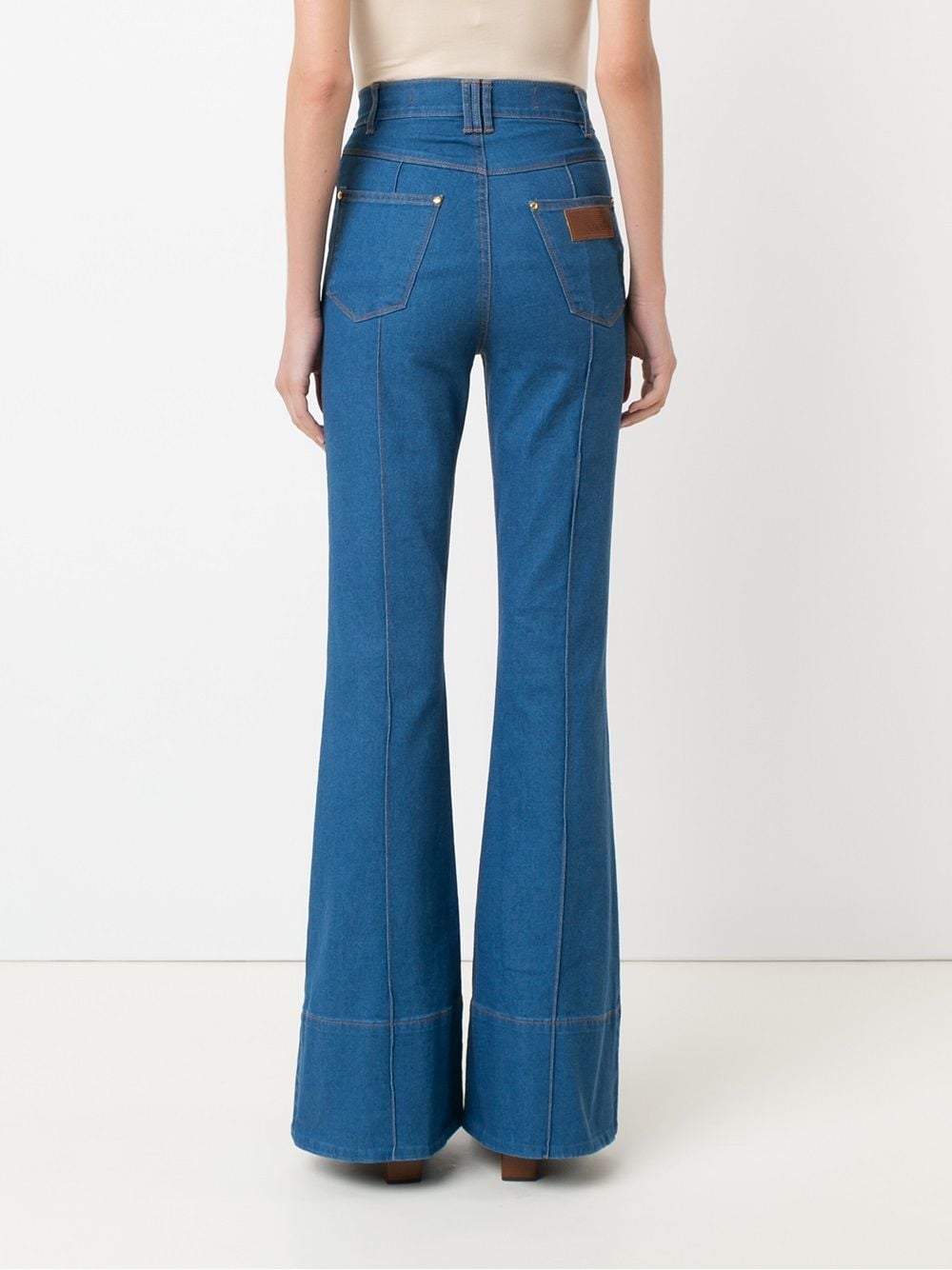 high waist flared jeans