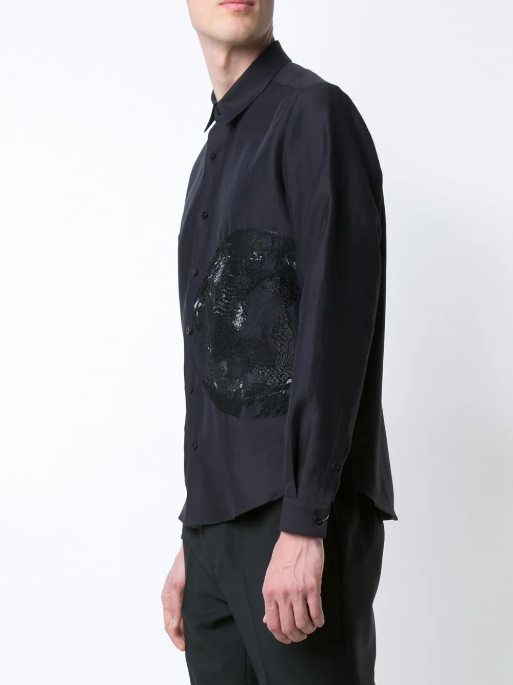  Wooyoungmi Hemd Mit Pailletten   Schwarz 