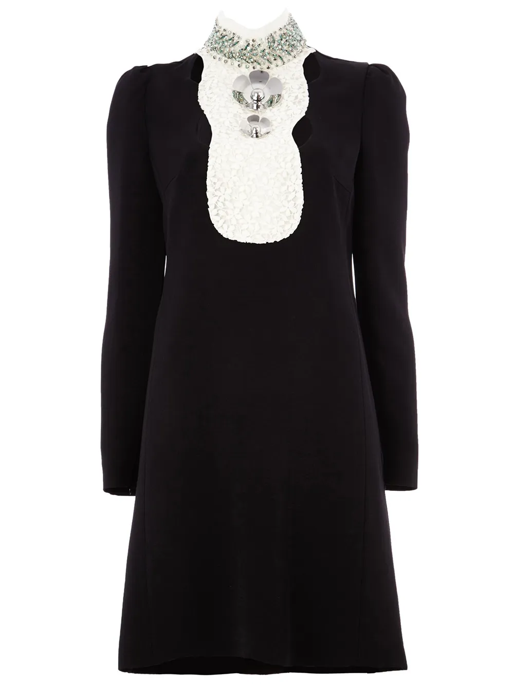 embellished neck dress