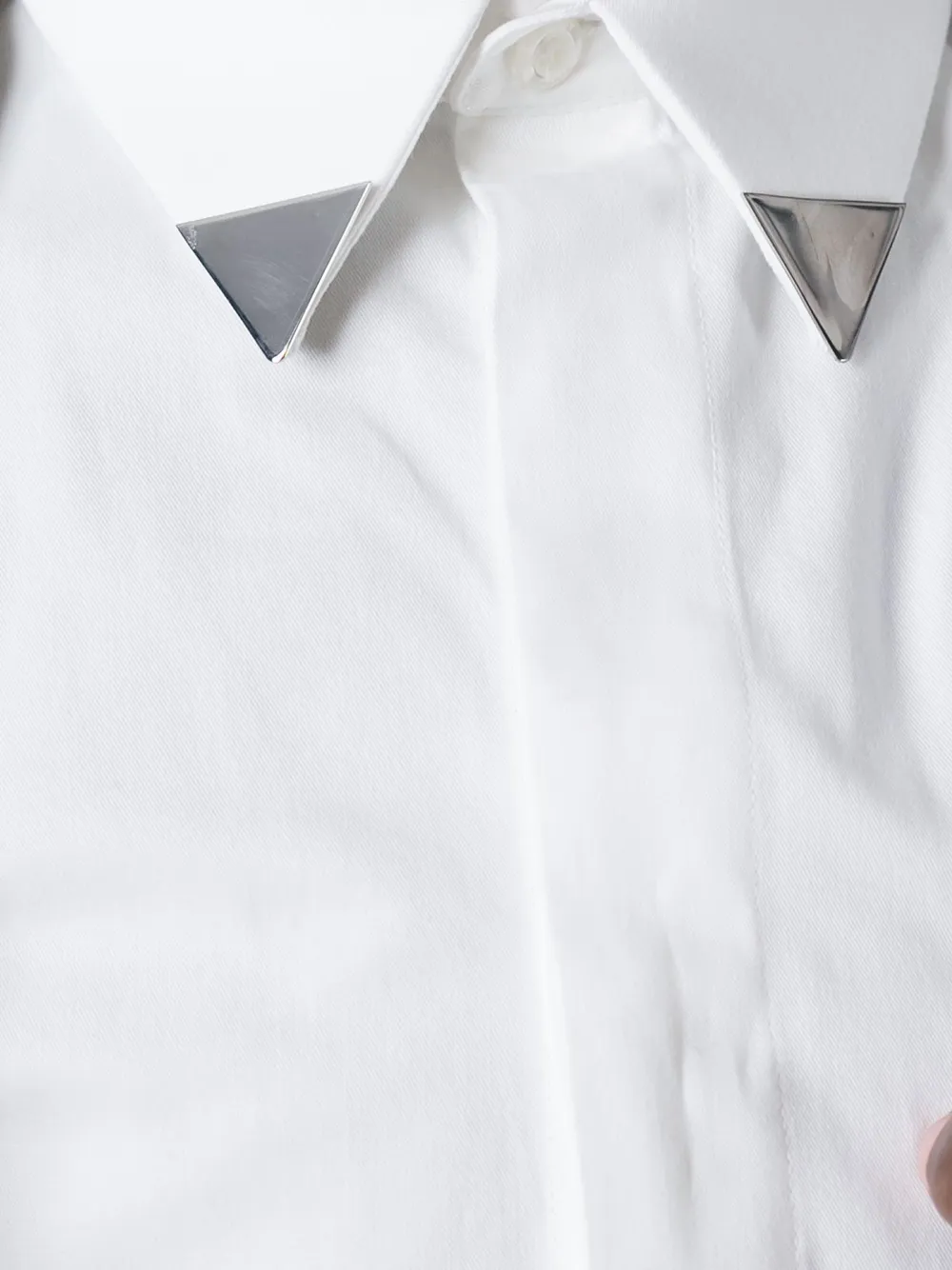 Givenchy Contrast Tip Shirt In White