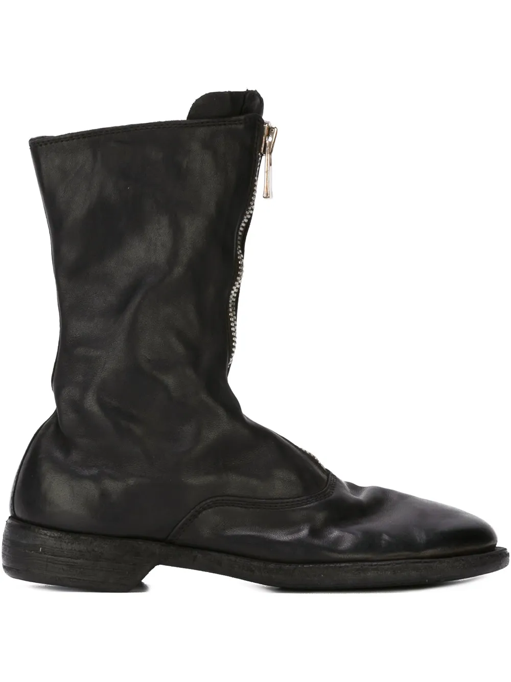 

Guidi zip up calf boots - Black