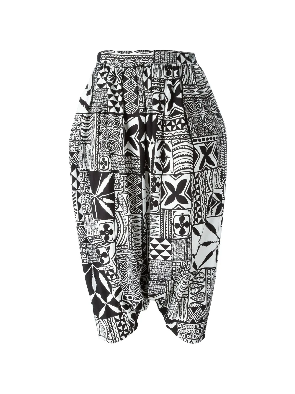 Junya Watanabe geometric print harem pants - Nero