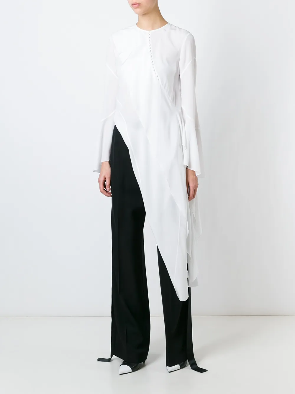 Givenchy draped asymmetric blouse Wit