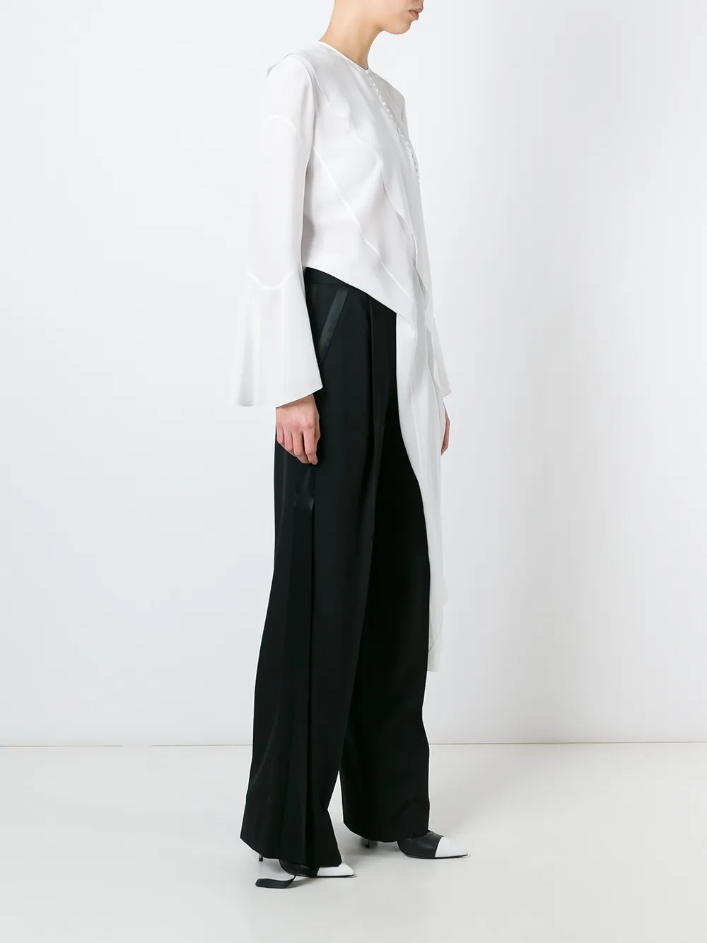 Givenchy draped asymmetric blouse Wit