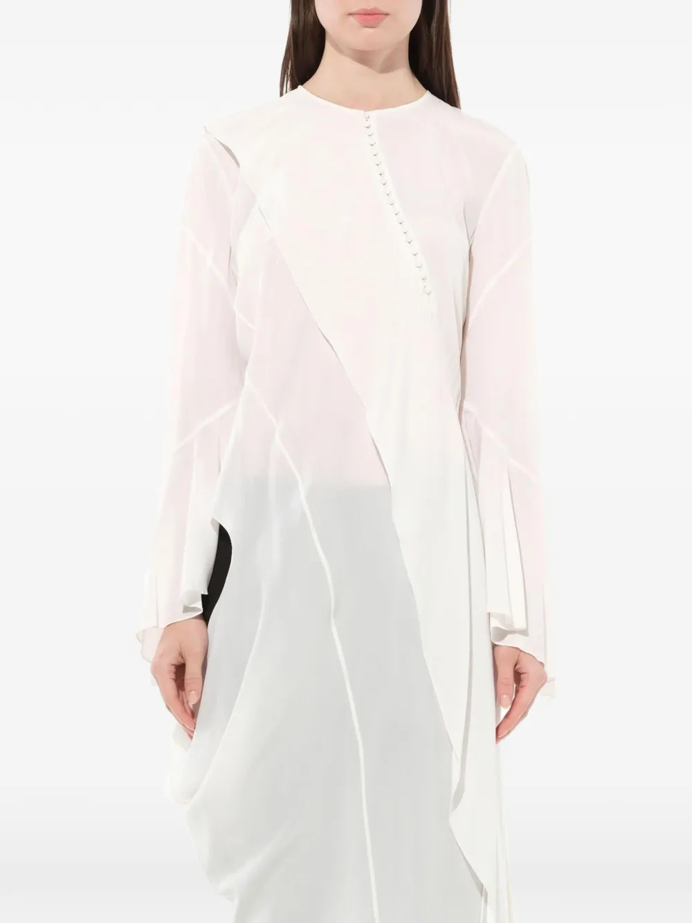 Givenchy draped asymmetric blouse - White