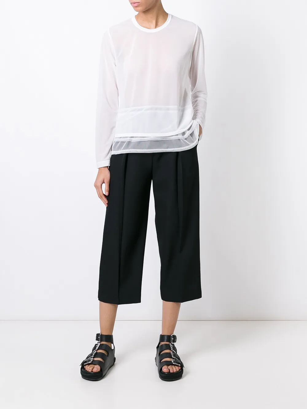 Comme Des Garçons Comme Des Garçons Oberteil Mit Langen ärmeln   Weiß 