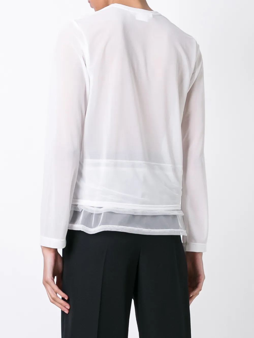  Comme Des Garçons Comme Des Garçons Oberteil Mit Langen ärmeln   Weiß 
