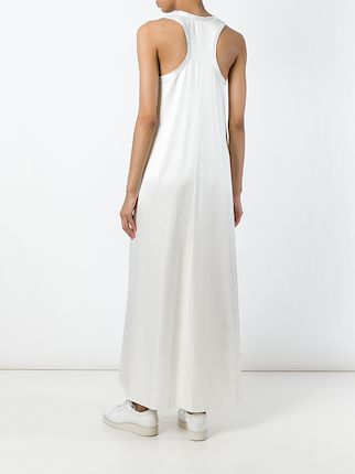 Helmut Lang Contrast Trim Neck Sleeveless Shift Evening Dress