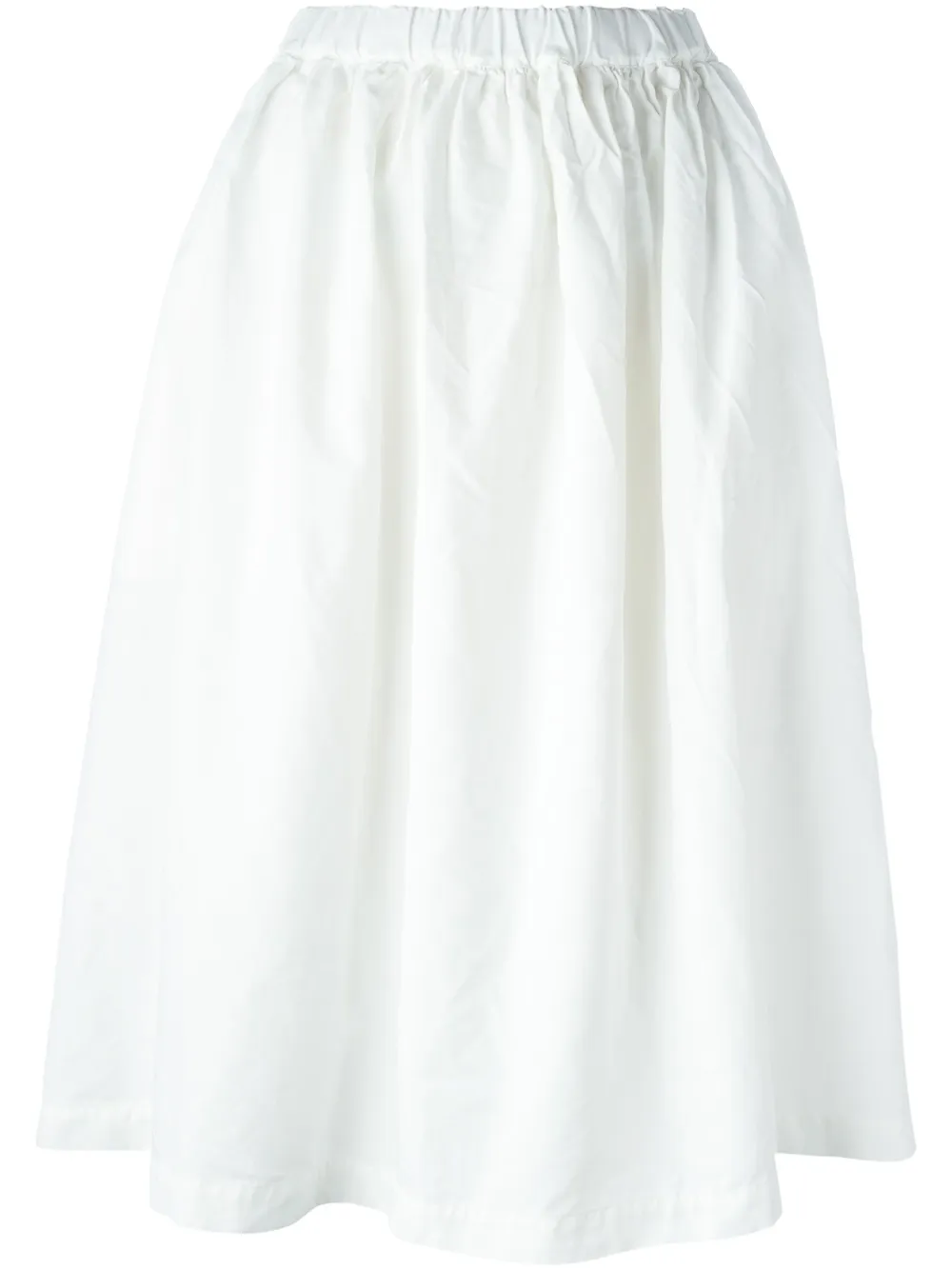 Comme Des Garçons Comme Des Garçons elastic waist pleated full midi skirt - Bianco