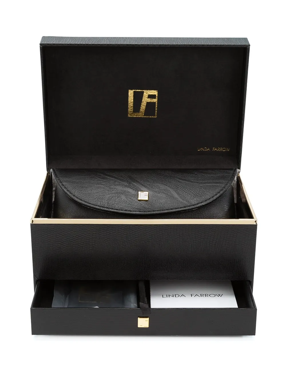 Linda Farrow oval sunglasses Zwart