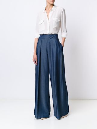 chambray palazzo pants