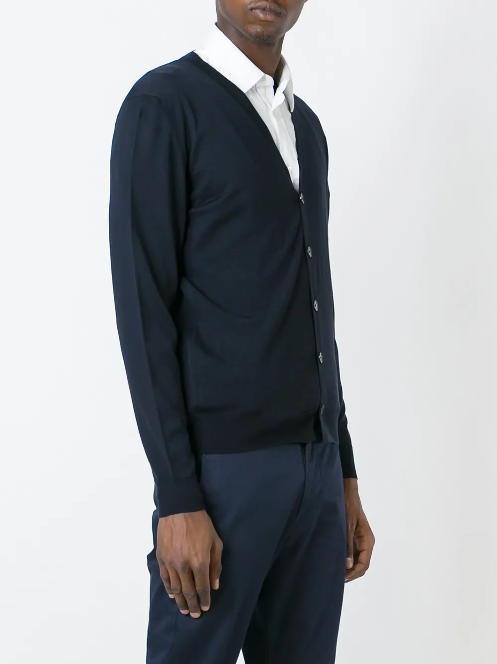 Drumohr v-neck cardigan Blauw