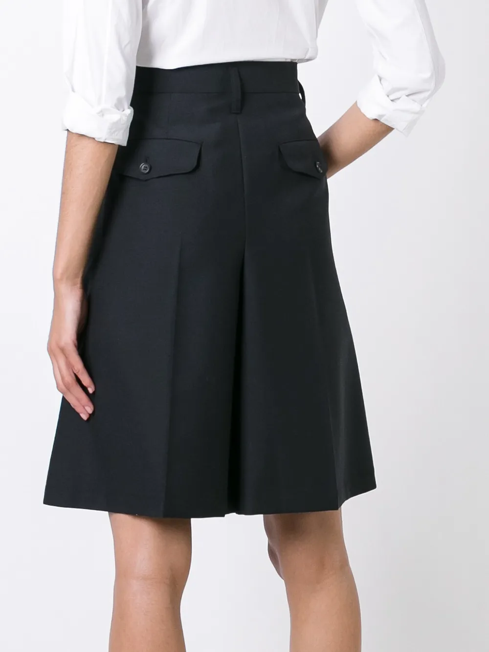 Junya Watanabe Flared jeans met ceintuur Zwart
