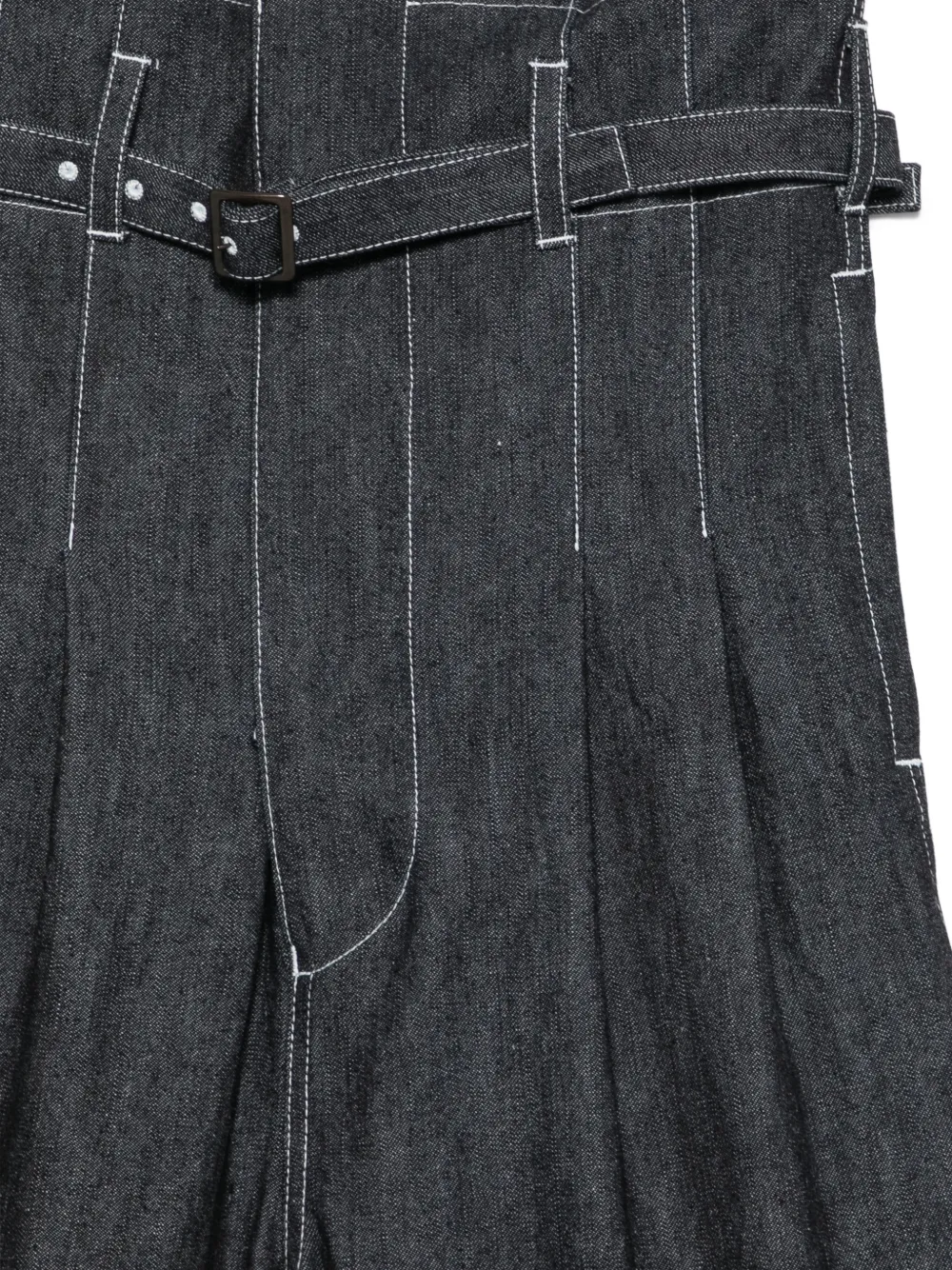  Junya Watanabe Schlagjeans Mit Gürtel   Schwarz 