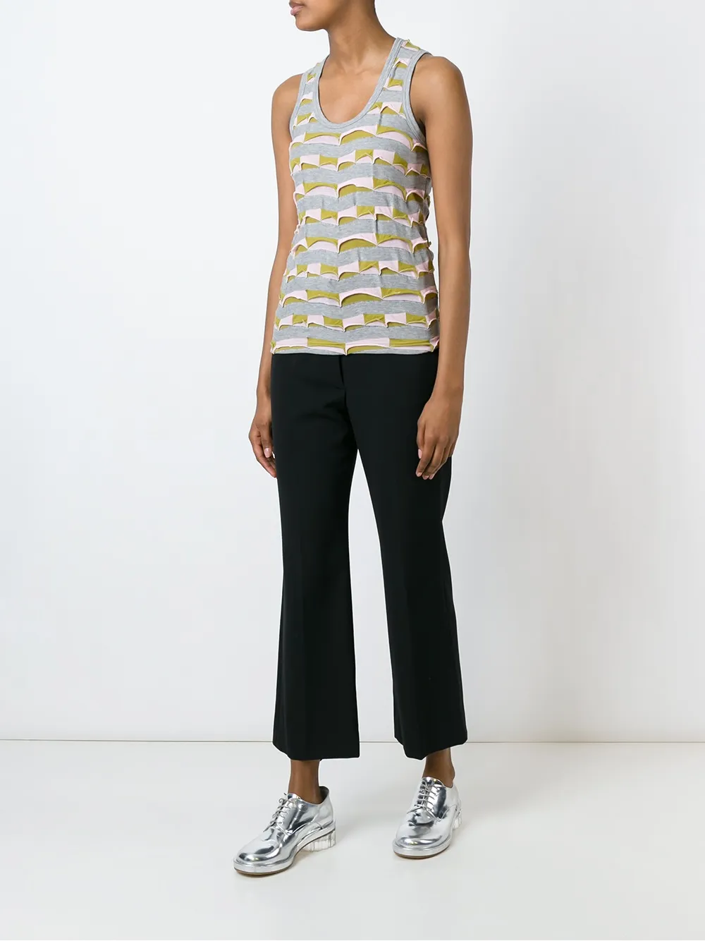  Junya Watanabe Patchwork Tank Top - Grey 