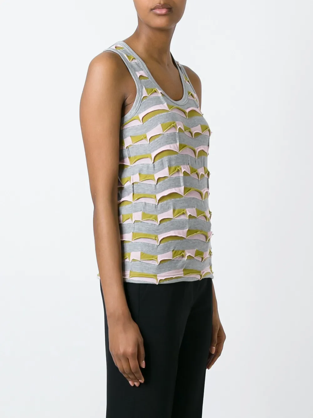  Junya Watanabe Patchwork Tank Top - Grey 