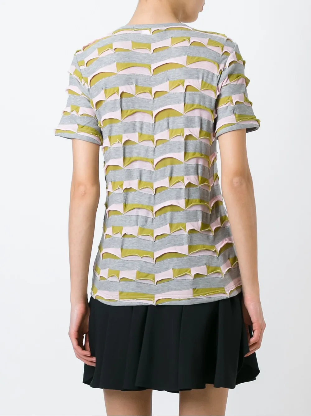 Junya Watanabe panel striped T-shirt Roze