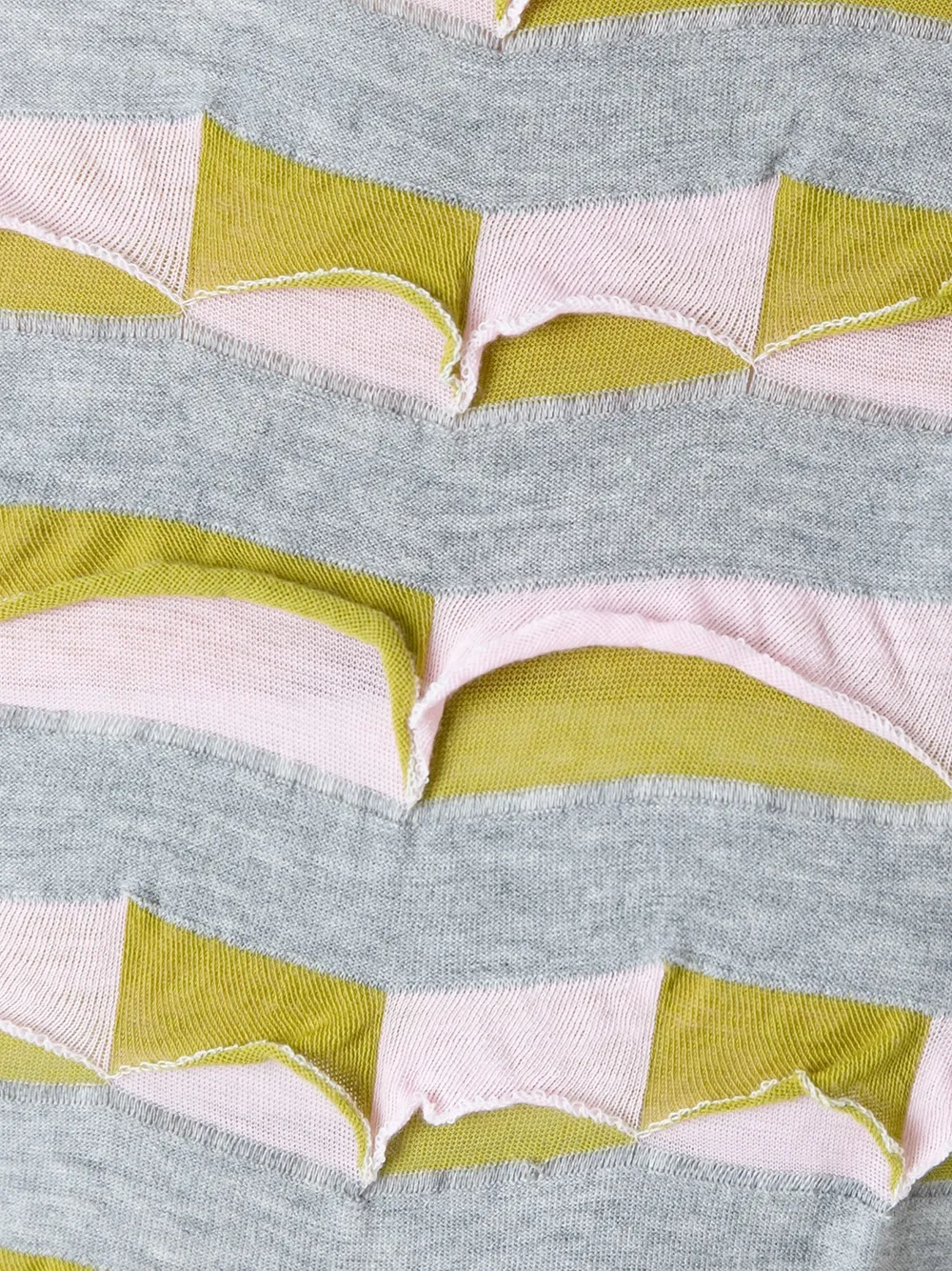 Junya Watanabe panel striped T-shirt Roze