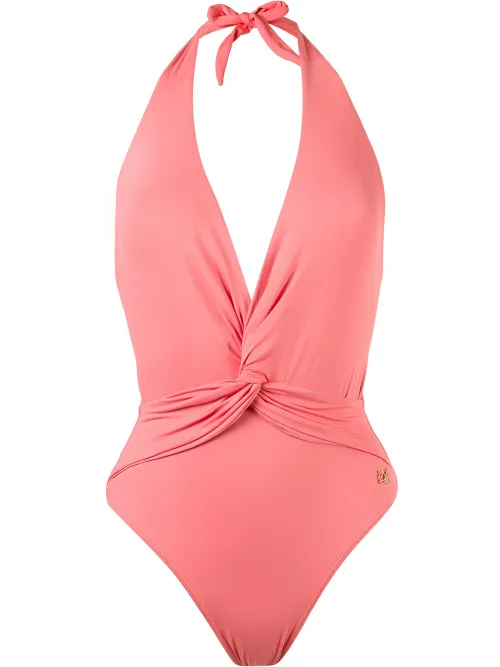 Deep v-neck wrapped swimsuit - Brigitte - Modalova