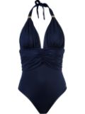 Brigitte deep v-neck swimsuit - Blue