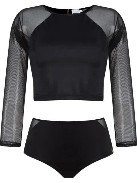 Brigitte cropped top and hot pants set