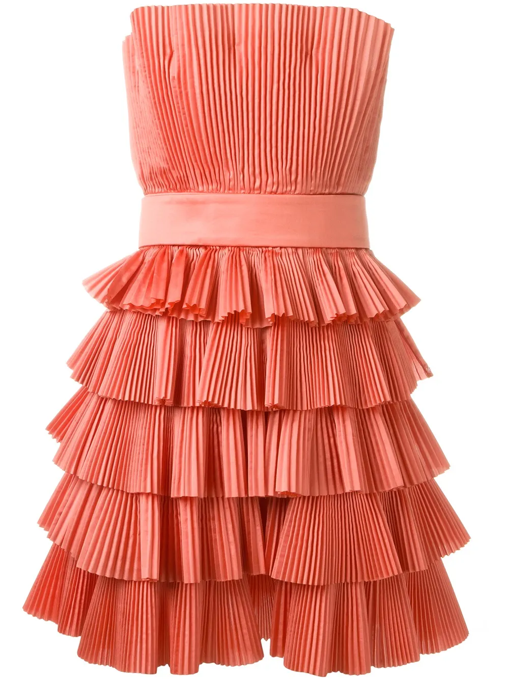 Capucci strapless pleated dress | Pink | Image 1