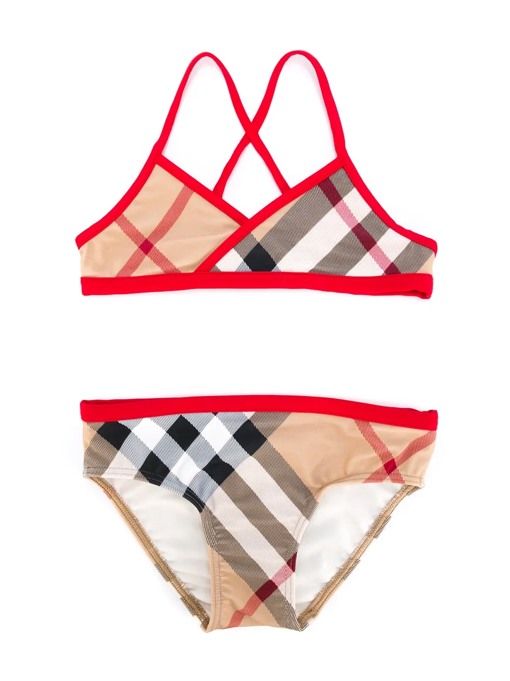 red burberry bikini