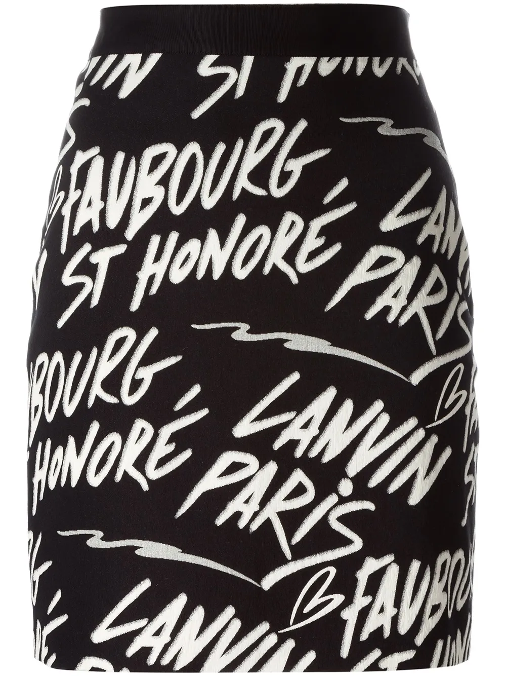 lanvin logo mini skirt