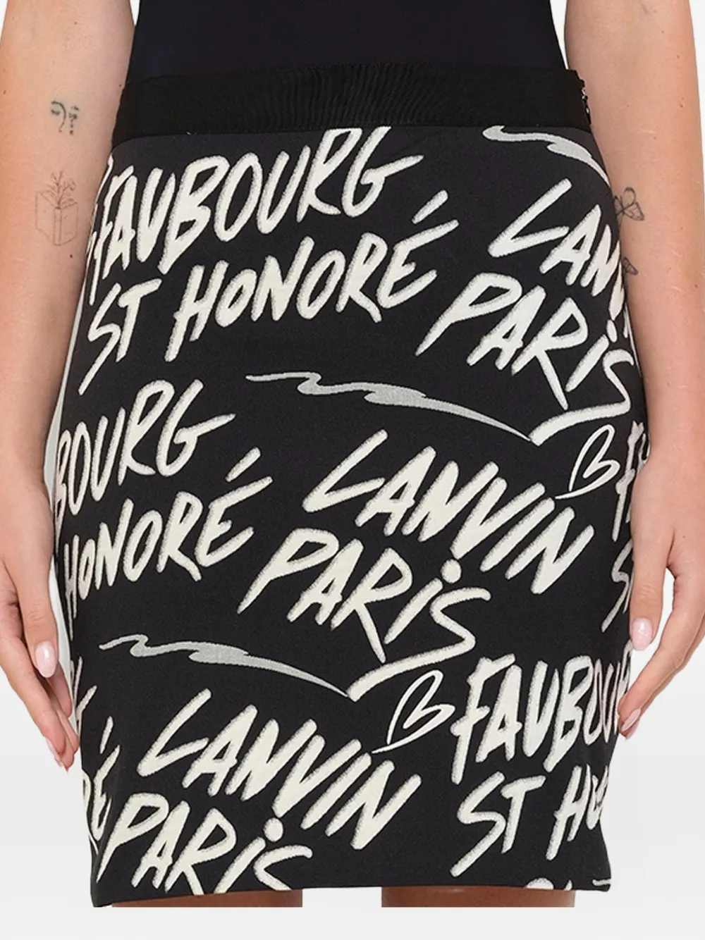Lanvin logo mini skirt - Nero