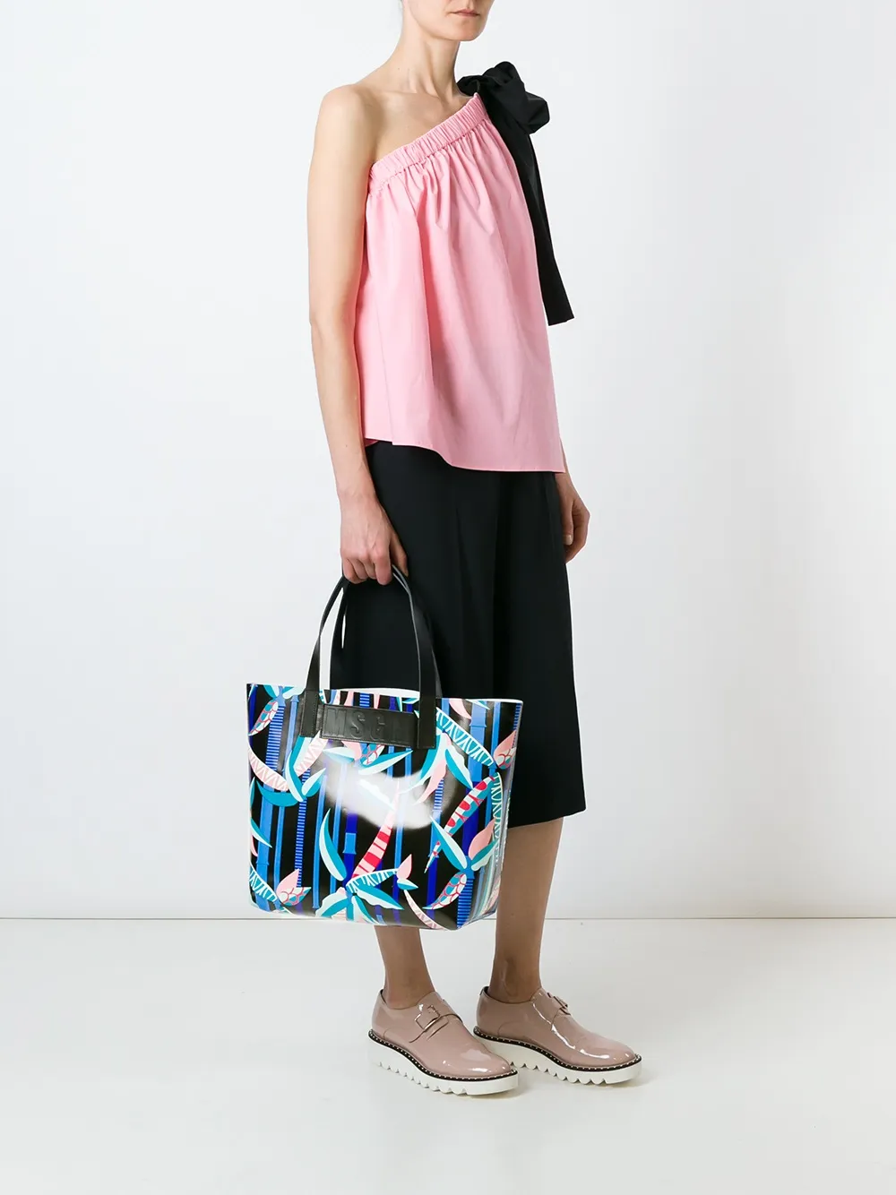 MSGM graphic print tote Zwart