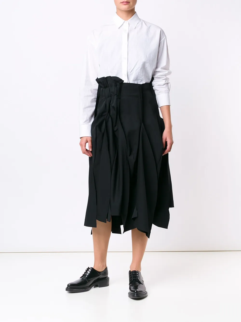  Comme Des Garçons Asymmetrischer Wollrock   Schwarz 