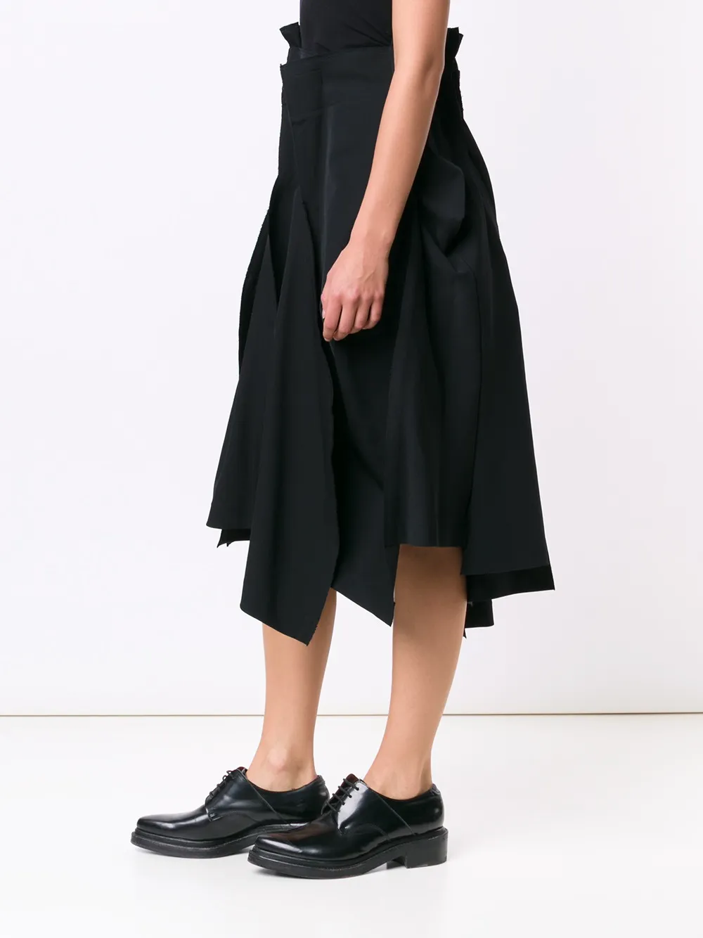  Comme Des Garçons Asymmetrischer Wollrock   Schwarz 