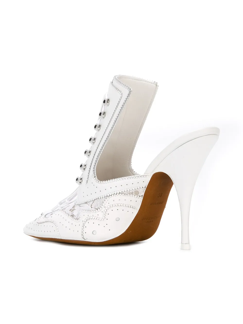 Givenchy stylised brogue mules Wit