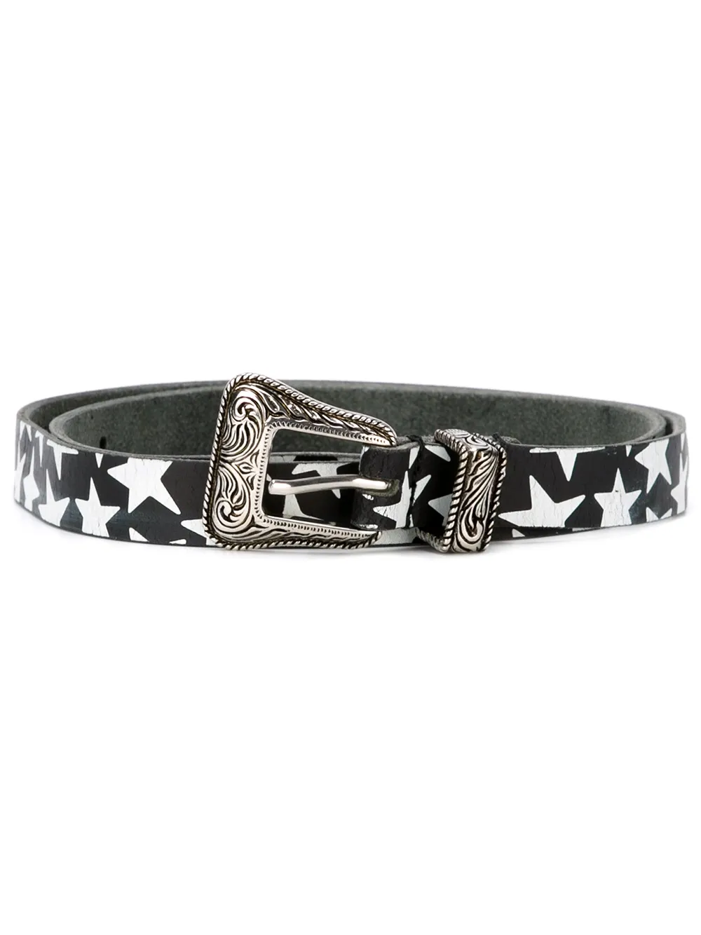 Saint Laurent star print belt | Black | Image 1