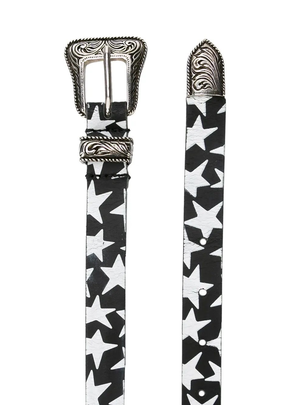 Saint Laurent star print belt - Zwart